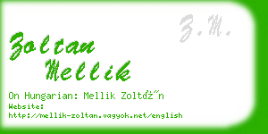 zoltan mellik business card